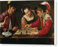 Caravaggio Chess Players 17th Century - Canvas Print