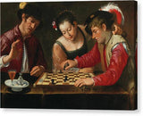 Caravaggio Chess Players 17th Century - Canvas Print