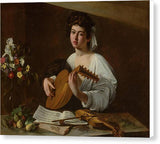 Caravaggio The Lute Player circa 1595 - Canvas Print