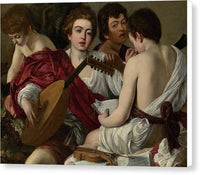 Caravaggio The Musicians 1597 I musici - Canvas Print