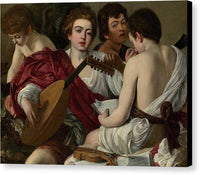 Caravaggio The Musicians 1597 I musici - Canvas Print