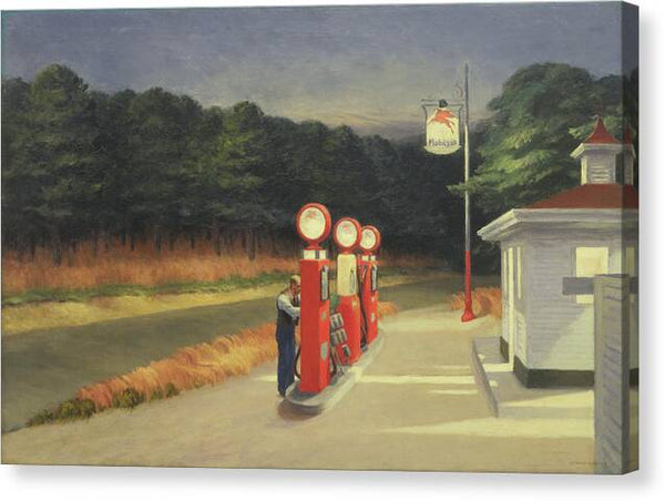 Edward Hopper Gas Station 1940 - Canvas Print