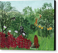 Henri Rousseau Tropical Forest with Monkeys 1910 - Canvas Print