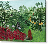 Henri Rousseau Tropical Forest with Monkeys 1910 - Canvas Print