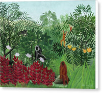 Henri Rousseau Tropical Forest with Monkeys 1910 - Canvas Print