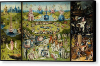 Hieronymus Bosch 1500  The Garden of Earthly Delights 3 panel in 1 - Canvas Print