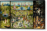 Hieronymus Bosch 1500  The Garden of Earthly Delights 3 panel in 1 - Canvas Print