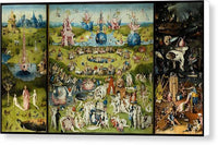 Hieronymus Bosch 1500  The Garden of Earthly Delights 3 panel in 1 - Canvas Print