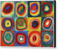 Kandinsky Quadrate mit konzentrischen Ringen 1913 squares with concentric rings - Canvas Print