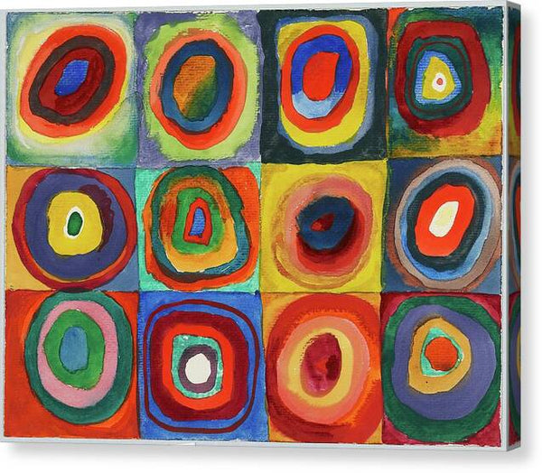 Kandinsky Quadrate mit konzentrischen Ringen 1913 squares with concentric rings - Canvas Print