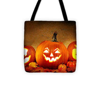 Lanterns Lit Pumpkins Carved Pumpkins Halloween - Tote Bag