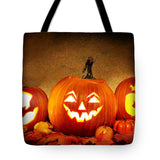 Lanterns Lit Pumpkins Carved Pumpkins Halloween - Tote Bag