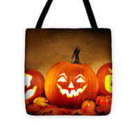 Lanterns Lit Pumpkins Carved Pumpkins Halloween - Tote Bag