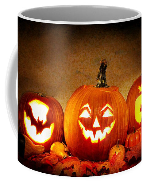 Lanterns Lit Pumpkins Carved Pumpkins Halloween - Mug