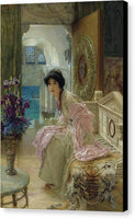 Lawrence Alma Tadema Watching And Waiting - Canvas Print