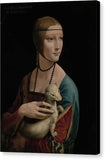 Leonardo da Vinci 1490 Lady with an Ermine Portrait of Cecilia Gallerani - Canvas Print