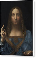 Leonardo da Vinci Salvador Mundi circa 1500 - Canvas Print