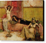 Maurice Bompard Waiting Odalisques In An Interior ca 1900 - Canvas Print