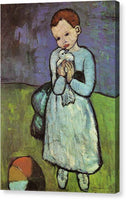 Pablo Picasso 1881 1973  Child Holding a Dove 1901 - Canvas Print