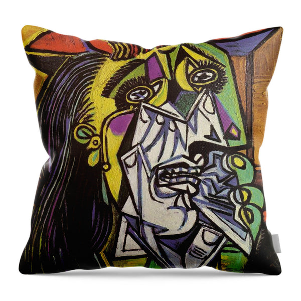 Pablo Picasso 1881 1973  Weeping Woman 1937 - Throw Pillow