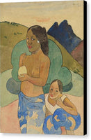 Paul Gauguin Two Tahitian Women in a Landscape 1887 - Canvas Print