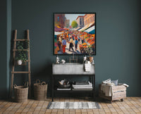 AI art new impressionism colorful market scene 1