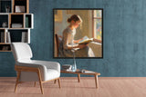 AI art new impressionism young girl reading 1