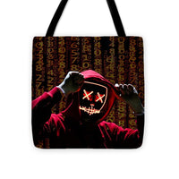 Red Matrix Matrix Matrix Code Red Hoodie Mask - Tote Bag