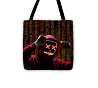 Red Matrix Matrix Matrix Code Red Hoodie Mask - Tote Bag