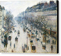 The Boulevard Montmartre on a Winter Morning 1897 Camille Pissarro - Canvas Print