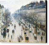 The Boulevard Montmartre on a Winter Morning 1897 Camille Pissarro - Canvas Print