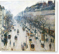 The Boulevard Montmartre on a Winter Morning 1897 Camille Pissarro - Canvas Print