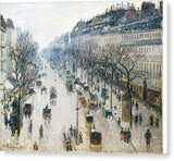 The Boulevard Montmartre on a Winter Morning 1897 Camille Pissarro - Canvas Print