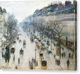 The Boulevard Montmartre on a Winter Morning 1897 Camille Pissarro - Canvas Print