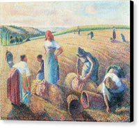 The gleaners 1889 Camille Pissarro - Canvas Print