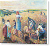 The gleaners 1889 Camille Pissarro - Canvas Print