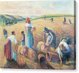 The gleaners 1889 Camille Pissarro - Canvas Print