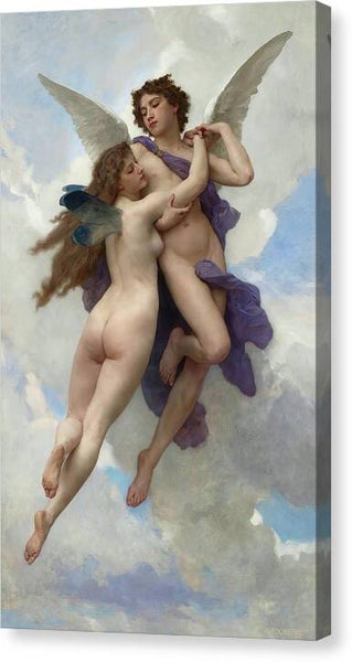 William Adolphe Bouguereau 1899 Love and Psyche - Canvas Print