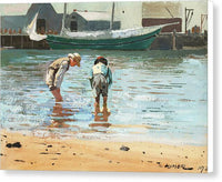 Winslow Homer Boys Wading 1873 - Canvas Print