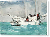 Winslow Homer Key West Hauling Anchor 1903 - Canvas Print