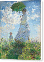 Woman with a Parasol Madame Monet and Her Son 1875 Claude Monet - Canvas Print