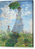 Woman with a Parasol Madame Monet and Her Son 1875 Claude Monet - Canvas Print