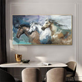 Hand Painted Horse Oil Painting On Canvas Animal Wall Art Modern Abstract