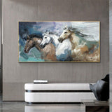 Hand Painted Horse Oil Painting On Canvas Animal Wall Art Modern Abstract