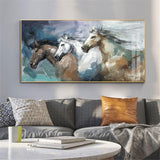 Hand Painted Horse Oil Painting On Canvas Animal Wall Art Modern Abstract