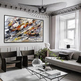 Handmade Modern Contemporary Abstract Painting Large Colorful Oil (hand painted)