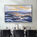 Hand Painted Painted Abstract Wild Geese Flying In The Sky Oil Painting On Canvas Seascape (hand painted)