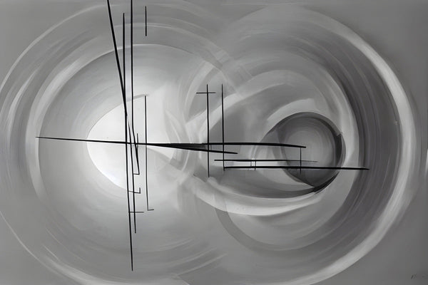 AI art Laszlo Moholy Nagy inspired orbital symmetry