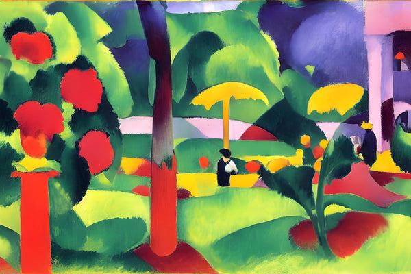 AI art august macke inspired people in the rose garden 1