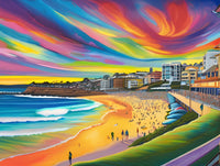 AI art colorful painting of bondi beach Sydney Australia 3